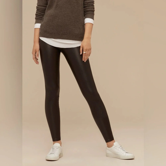 Wilfred Free Daria High Waisted  Vegan Leather Pant / Legging - Picture 1 of 12